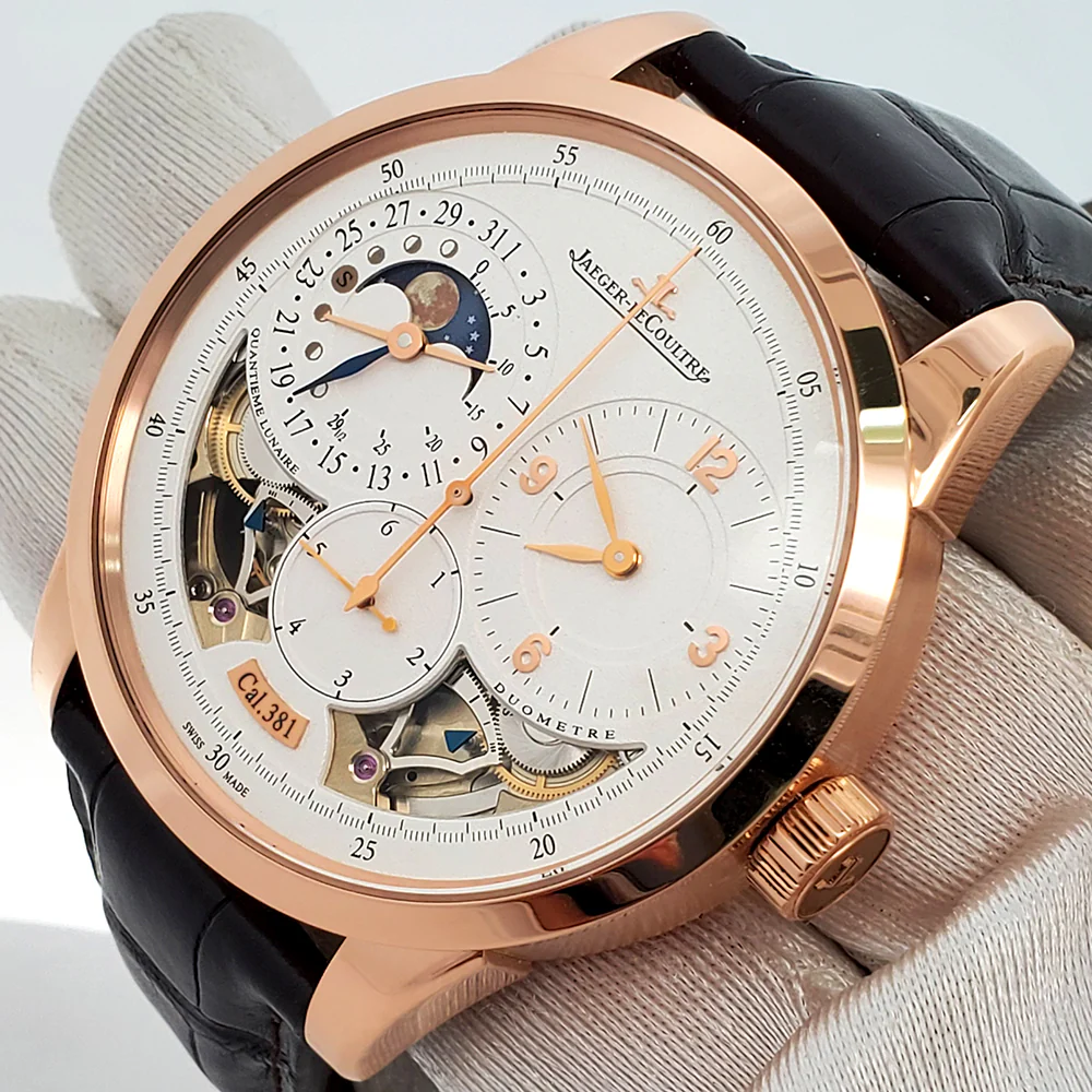 Jaeger LeCoultre Duometre Quantieme Lunaire 42mm Rose Gold Watch JLQ6042520 Box Papers - Image 3