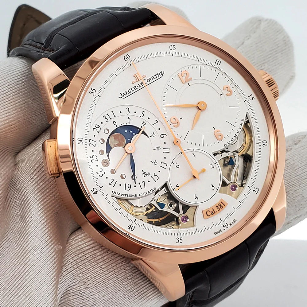 Jaeger LeCoultre Duometre Quantieme Lunaire 42mm Rose Gold Watch JLQ6042520 Box Papers - Image 4