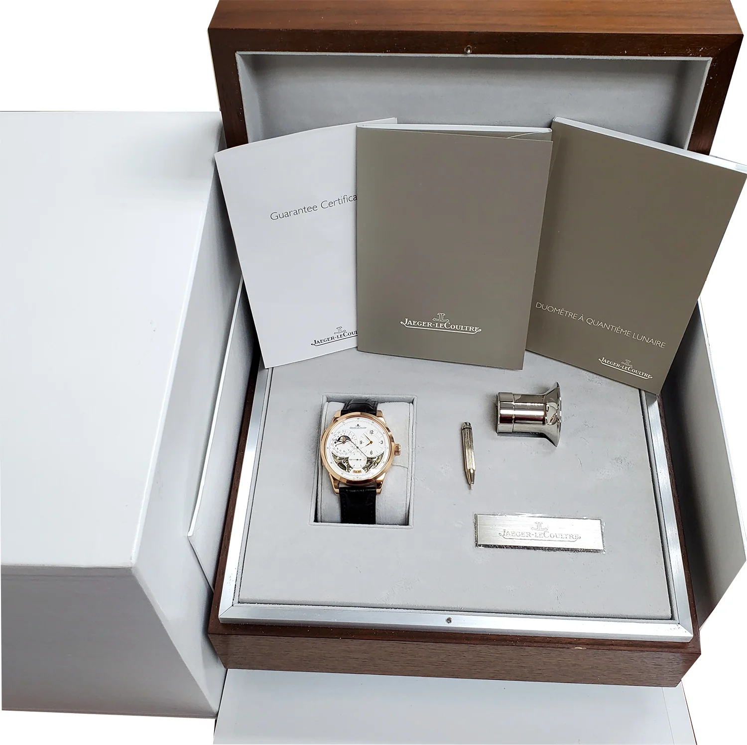 Jaeger LeCoultre Duometre Quantieme Lunaire 42mm Rose Gold Watch JLQ6042520 Box Papers - Image 5