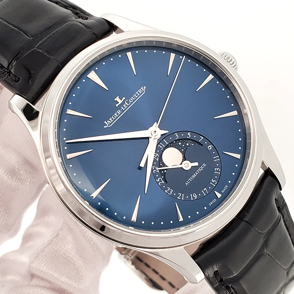 Jaeger LeCoultre Master Ultra Thin MoonPhase 39mm Watch 109.8.A5.S Q1368471 - Image 2