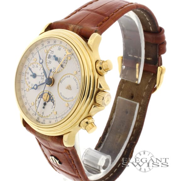 Maurice Lacroix 18K Yellow Gold Moon-phase Calendar ML66 7751 Mens Watch - Image 3