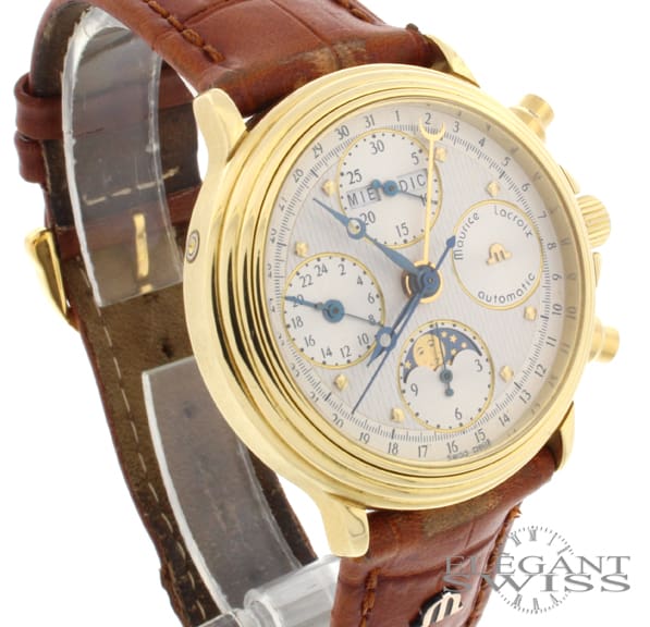Maurice Lacroix 18K Yellow Gold Moon-phase Calendar ML66 7751 Mens Watch - Image 4