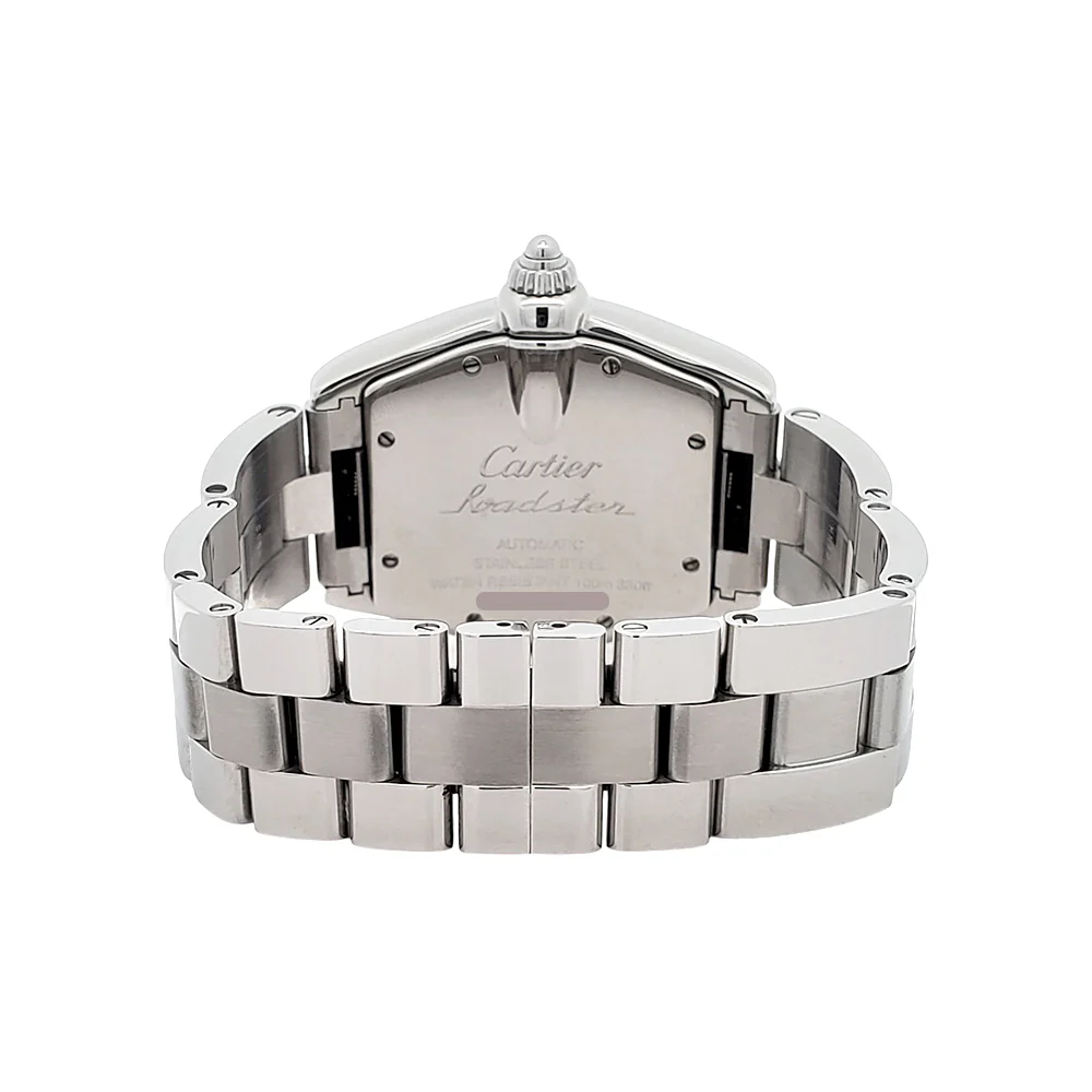 Mint Cartier Roadster 37mm Silver Roman Dial Steel Watch W62025V3 2510 - Image 5
