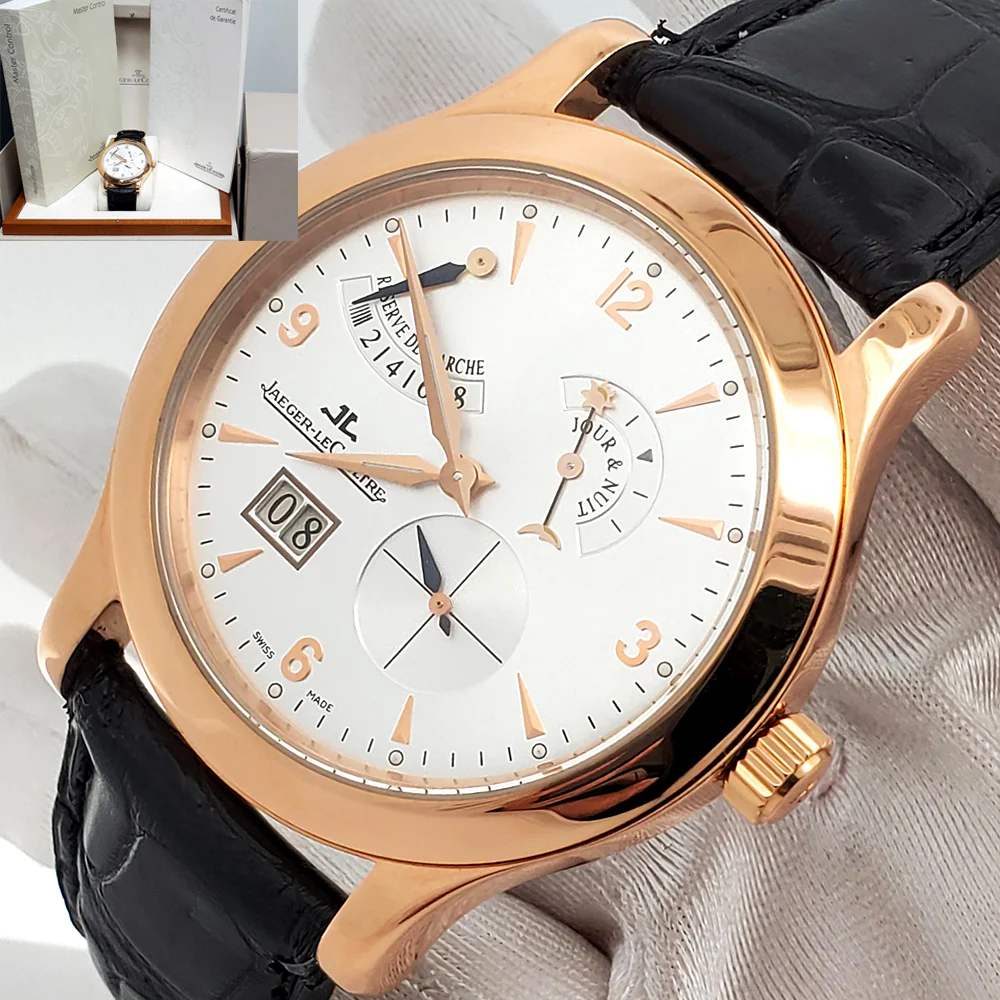 Mint Jaeger-LeCoultre Master Eight Days 41.5mm Rose Gold Men's Watch Q1602420 Box Papers
