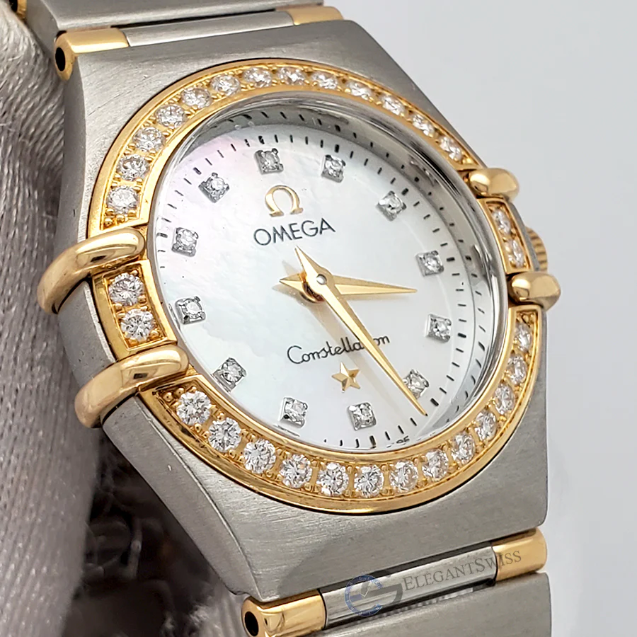 Omega Constellation Mini 23mm 2-Tone Factory Diamond Bezel Watch 1367.75.00 - Image 3