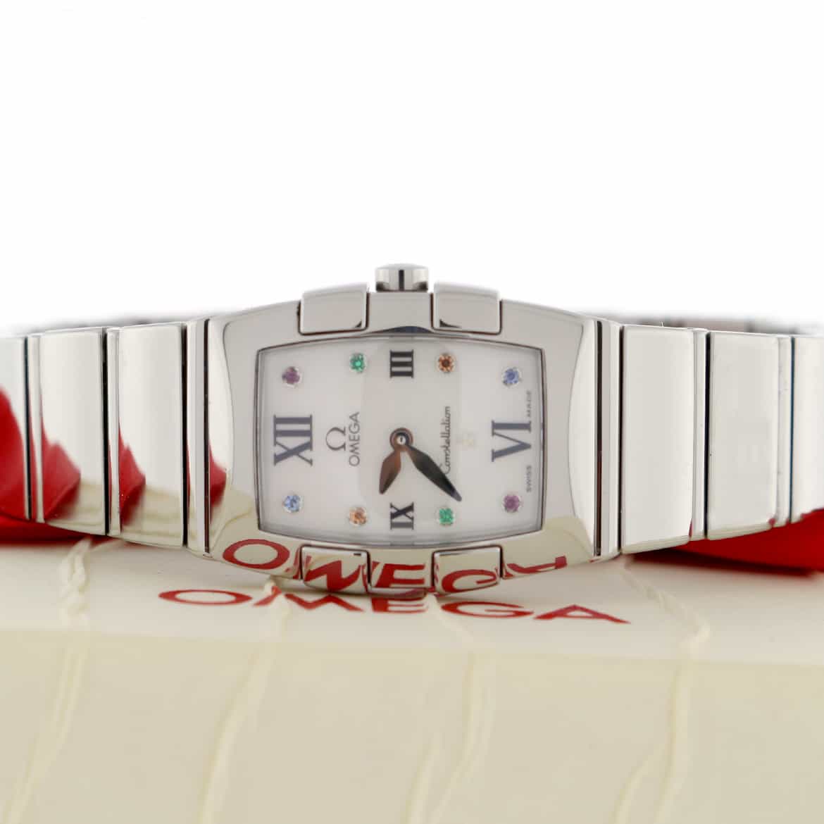 Omega Constellation Quadrella Original Mother of Pearl Dial Stainless Steel Ladies Watch 1584.79.00 - Image 2