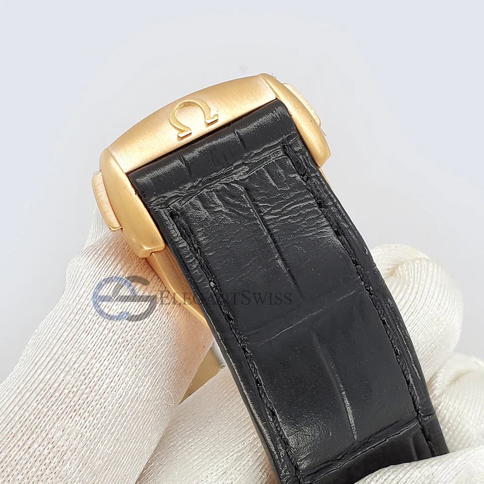 Omega De Ville X2 35mm Big Date Rose Gold Men’s Watch 7713.50.31 Box - Image 5