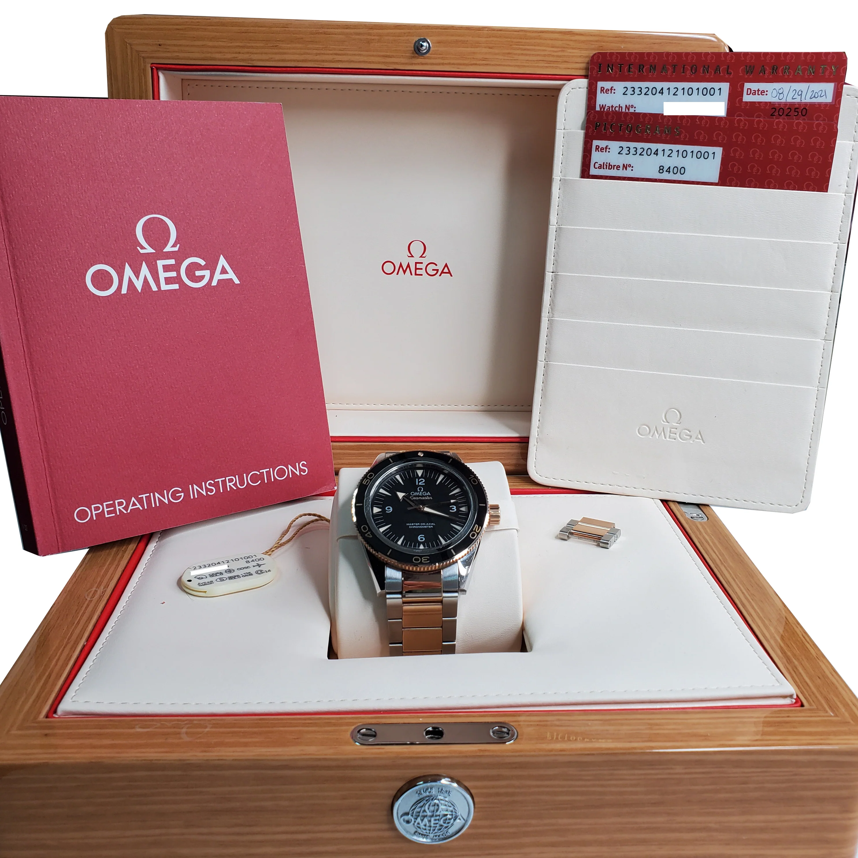 Omega Seamaster 300 Co-Axial Chronometer 41mm Rose Gold/Steel Watch 233.20.41.21.01.001 Box Papers - Image 6