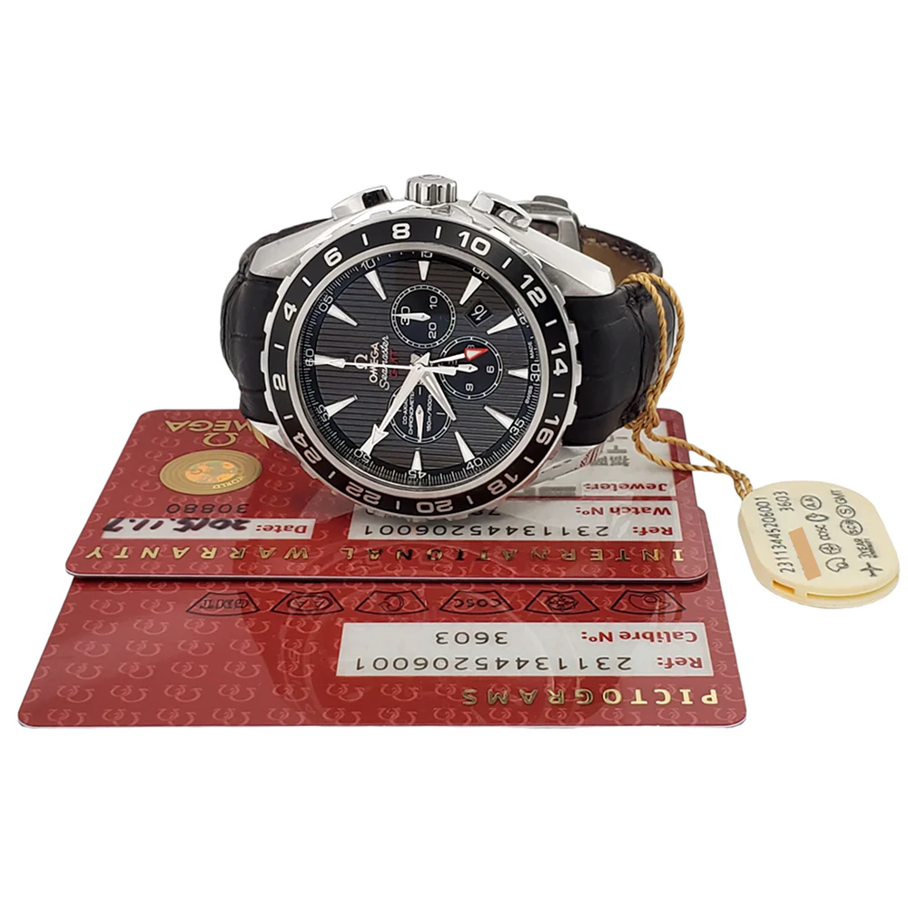 Omega Seamaster Aqua Terra 44mm GMT Chronograph Grey Dial Watch 231.13.44.52.06.001 - Image 3