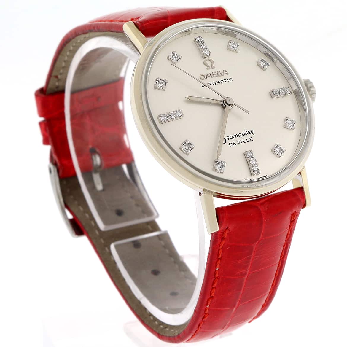 Omega Seamaster Deville 34MM Automatic Stainless Steel Watch w/Custom Diamond Dial - Image 3