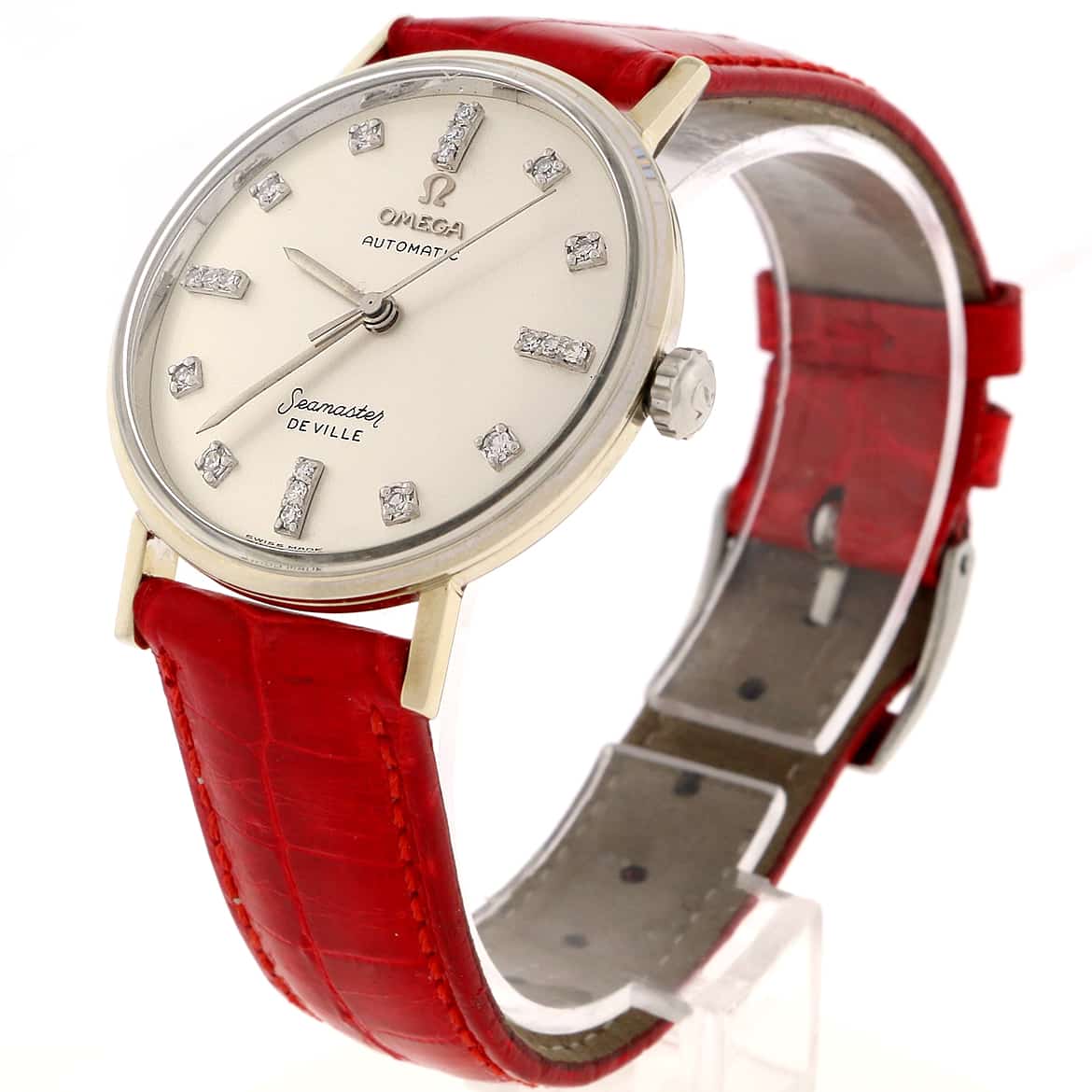 Omega Seamaster Deville 34MM Automatic Stainless Steel Watch w/Custom Diamond Dial - Image 5