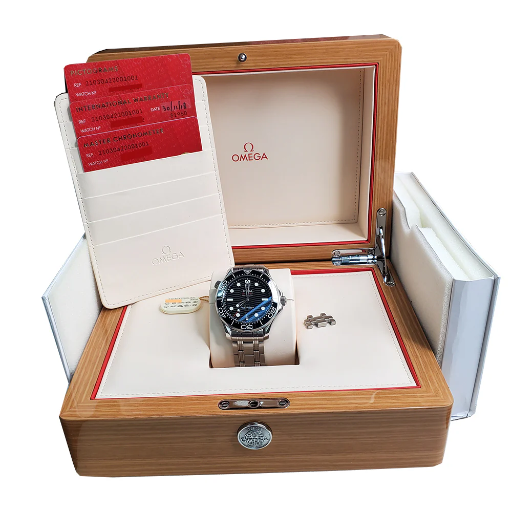Omega Seamaster Diver 300M Co-Axial Master Chronometer 42mm Watch 210.30.42.20.01.001 Box Papers - Image 6