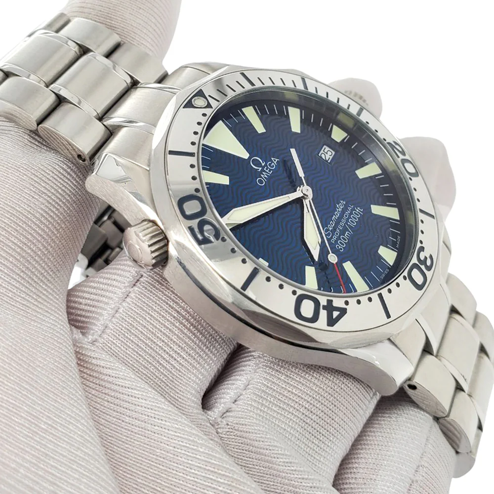Omega Seamaster Professional Diver 300M 41mm Electric Blue Wave Dial Watch 2265.80.00 - Image 2