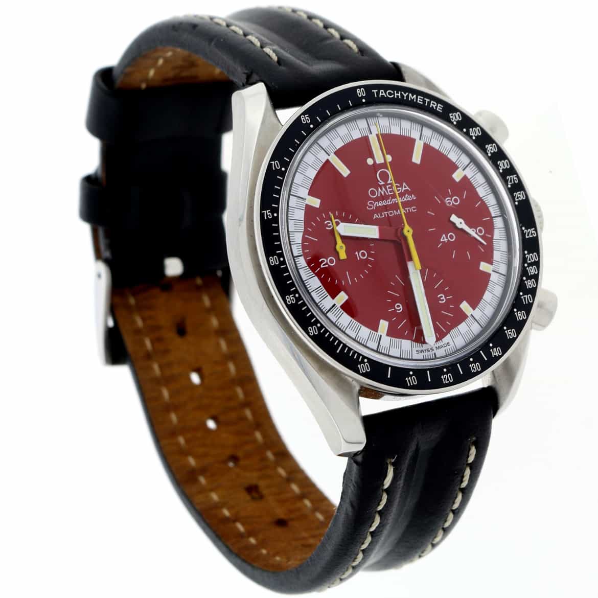 Omega Speedmaster Chronograph Michael Schumacher Red Dial 36MM Automatic Stainless Steel Mens Watch 351012 - Image 3