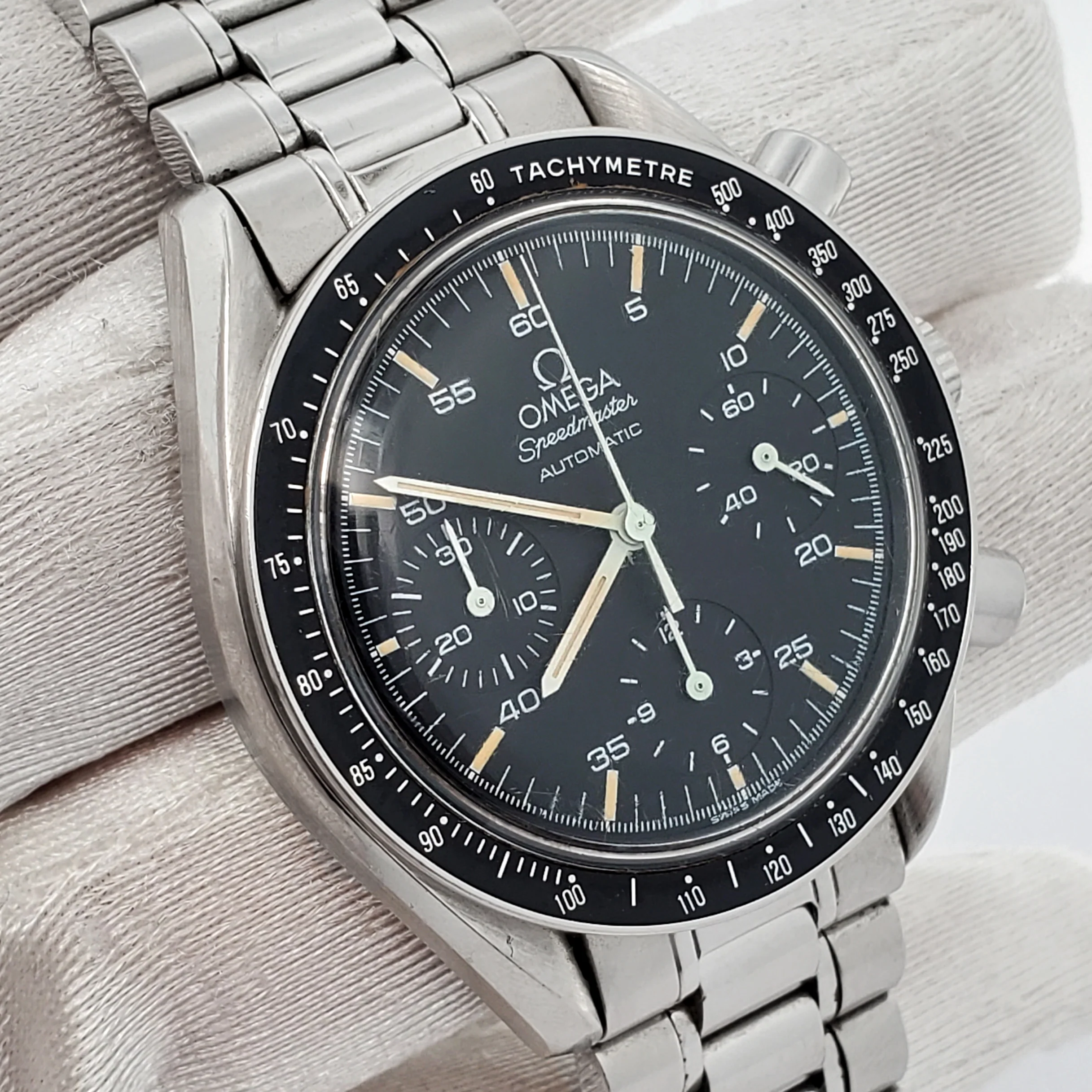 Omega Speedmaster Reduced 39mm Hesalite Chronograph Balck Dial Watch 3510.50.00 - Image 2