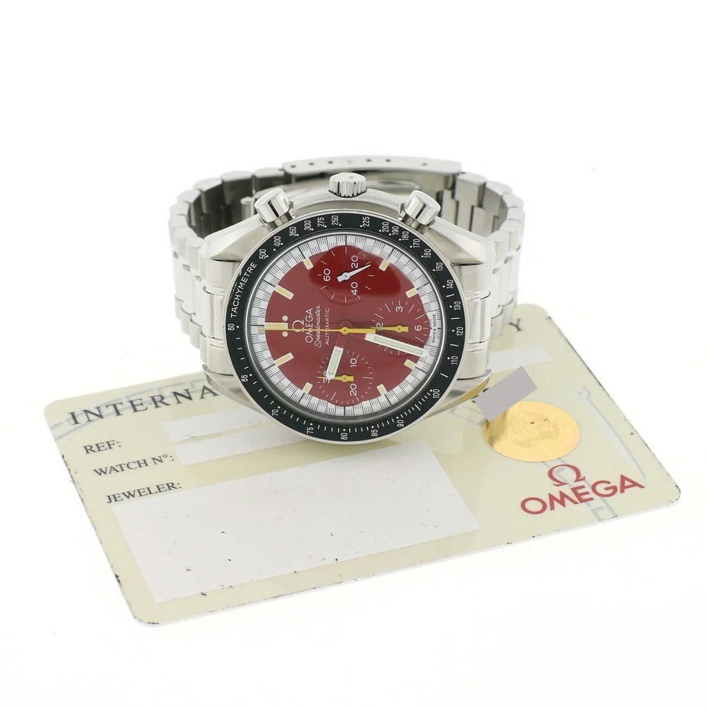 Omega Speedmaster Reduced Michael Schumacher Chronograph Red Dial 36MM Automatic Stainless Steel Mens Watch 3510.61.00 - Image 4