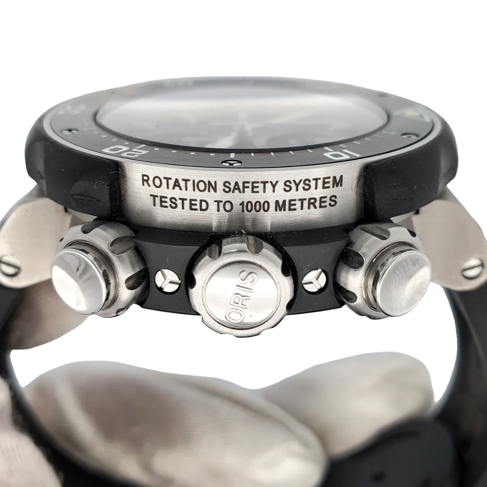 Oris ProDiver Chronograph 1000M 51mm Titanium/Rubber/Ceramic Watch Full Set 2018 - Image 5