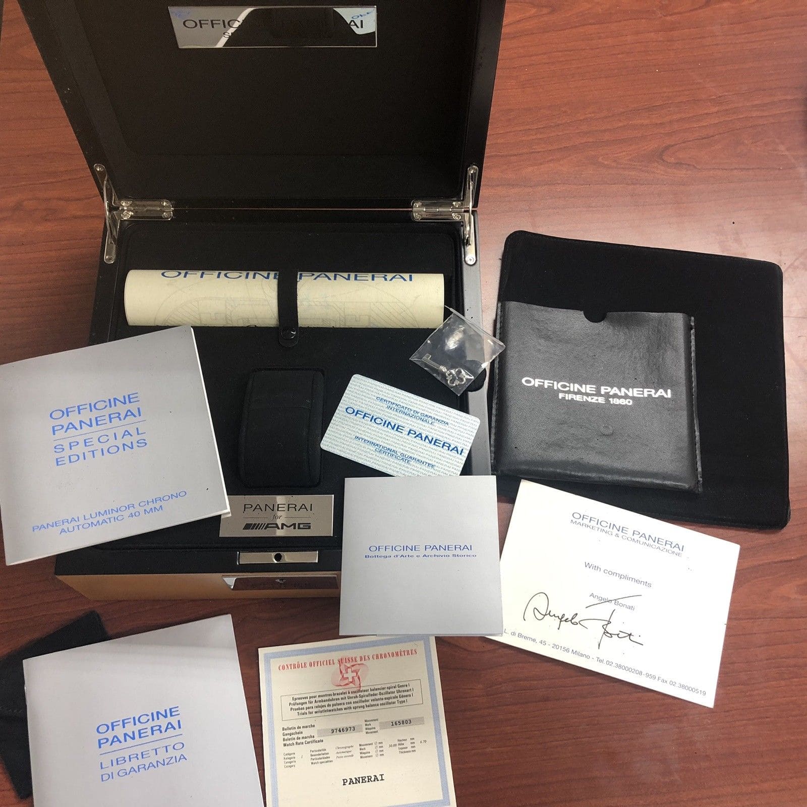 Panerai AMG Chronograph Limited Edition PAM108 Titanium/SS 40mm w/Box&Papers - Image 5