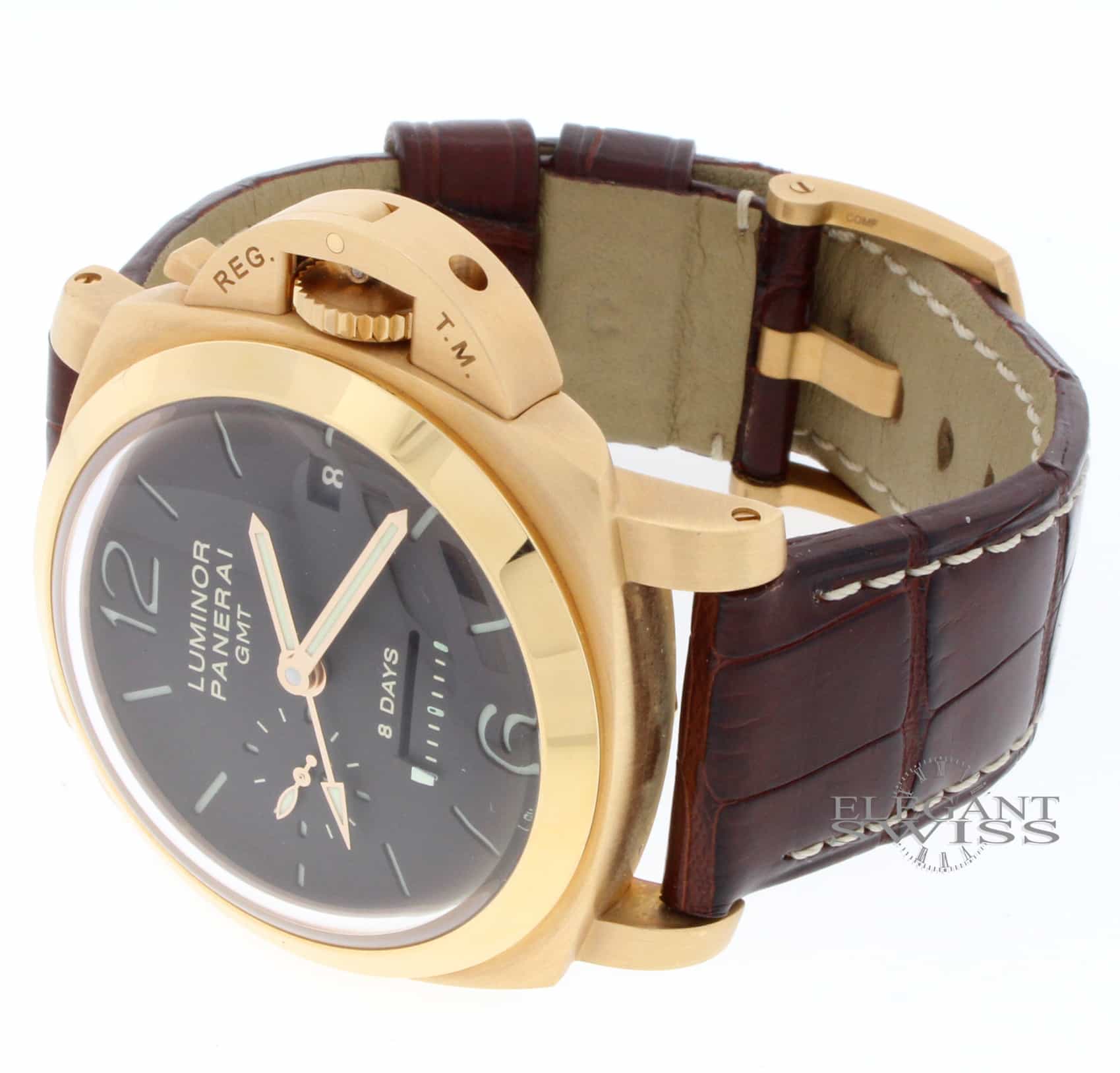 Panerai Luminor 1950 8 Days GMT 18K Pink Gold Limited Edition Automatic Mens Watch PAM289 - Image 10