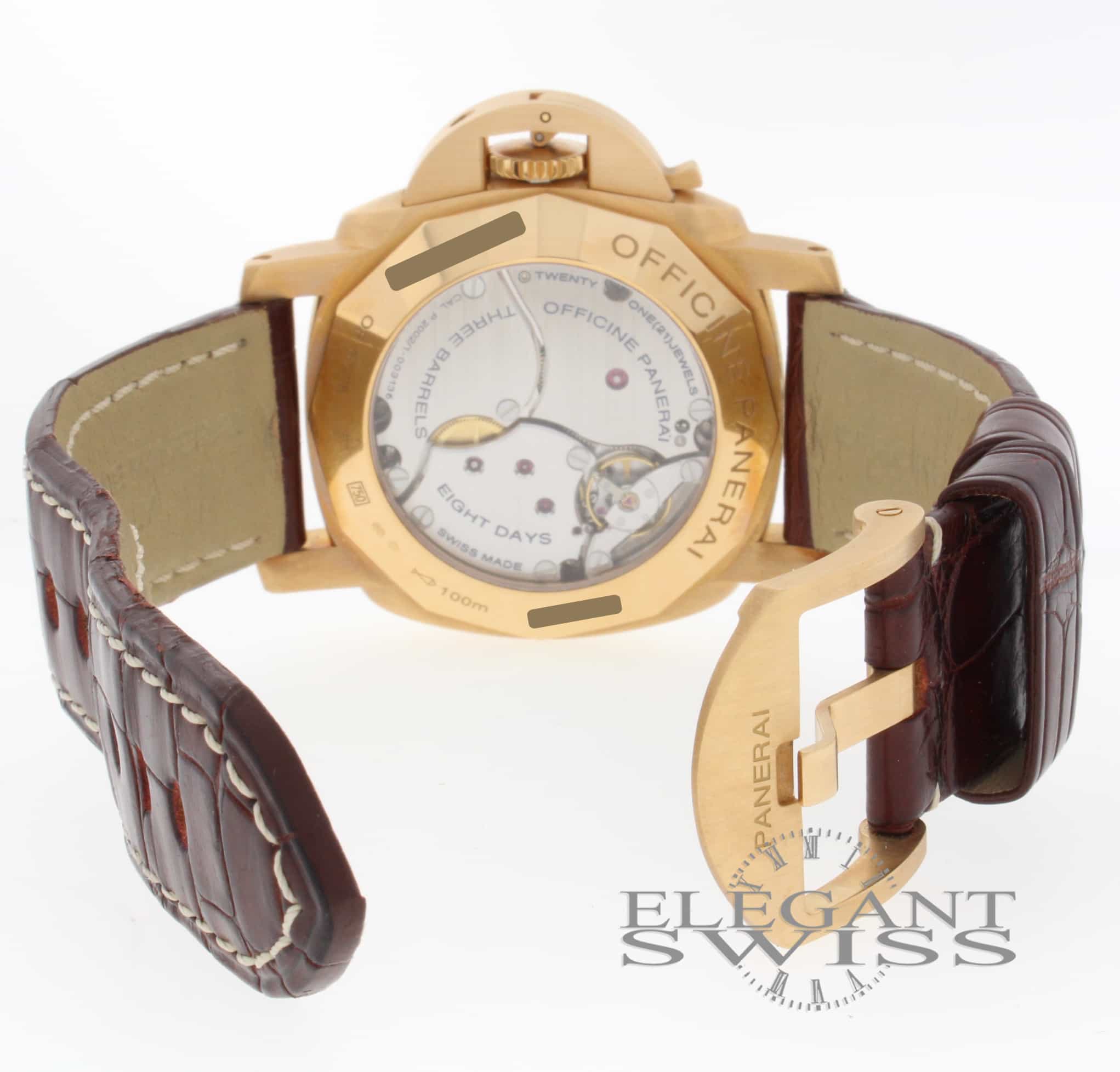 Panerai Luminor 1950 8 Days GMT 18K Pink Gold Limited Edition Automatic Mens Watch PAM289 - Image 12