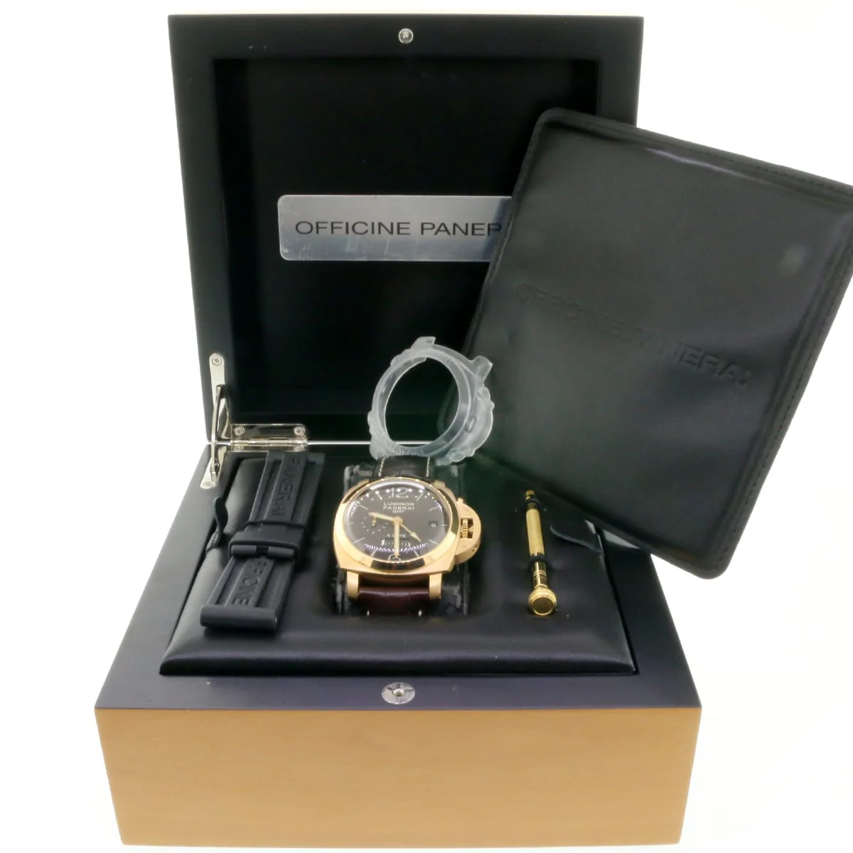 Panerai Luminor 1950 8 Days GMT 18K Pink Gold Limited Edition Automatic Mens Watch PAM289 - Image 2