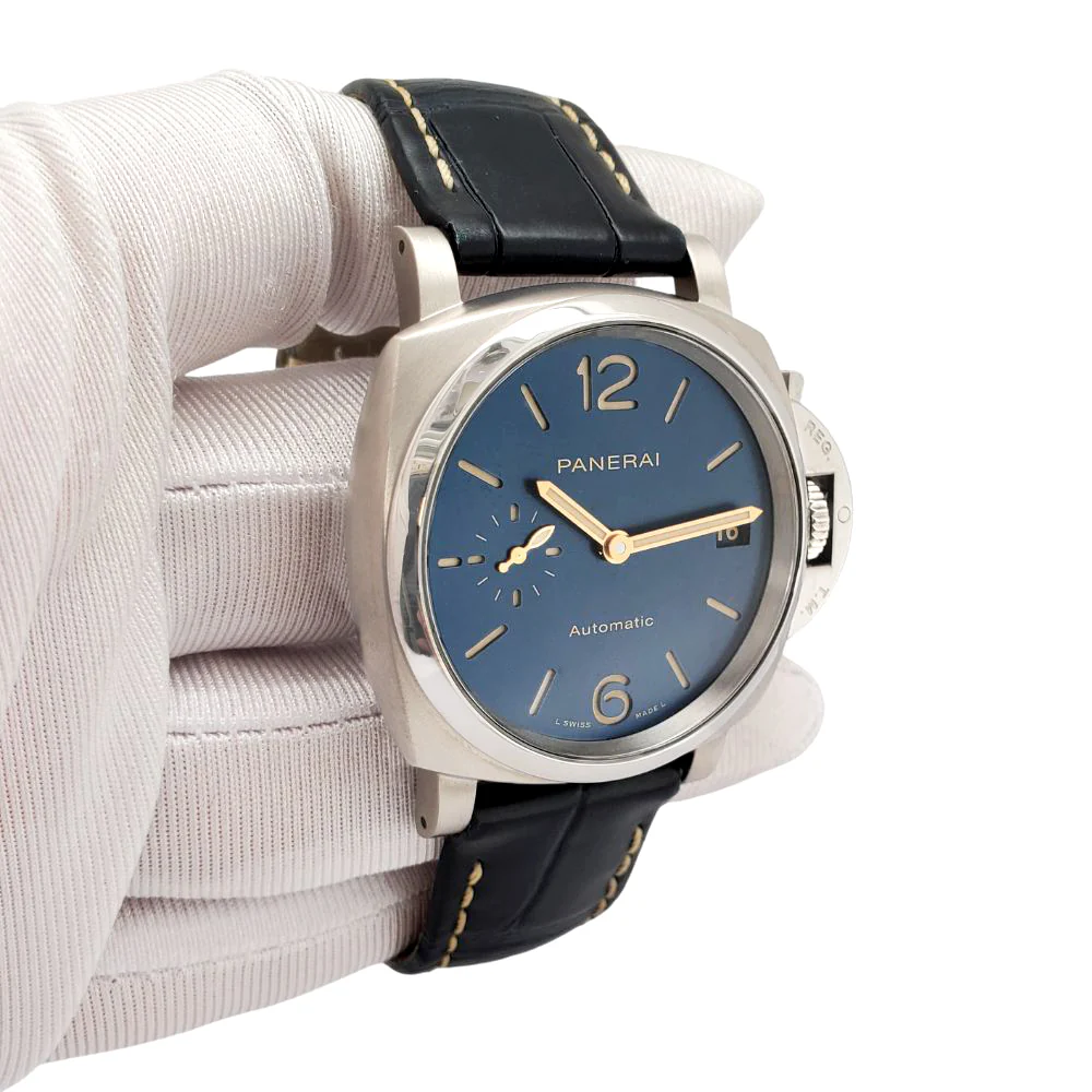 Panerai Luminor Due 38mm Blue Dial Titanium Watch PAM 00926 2019 - Image 2