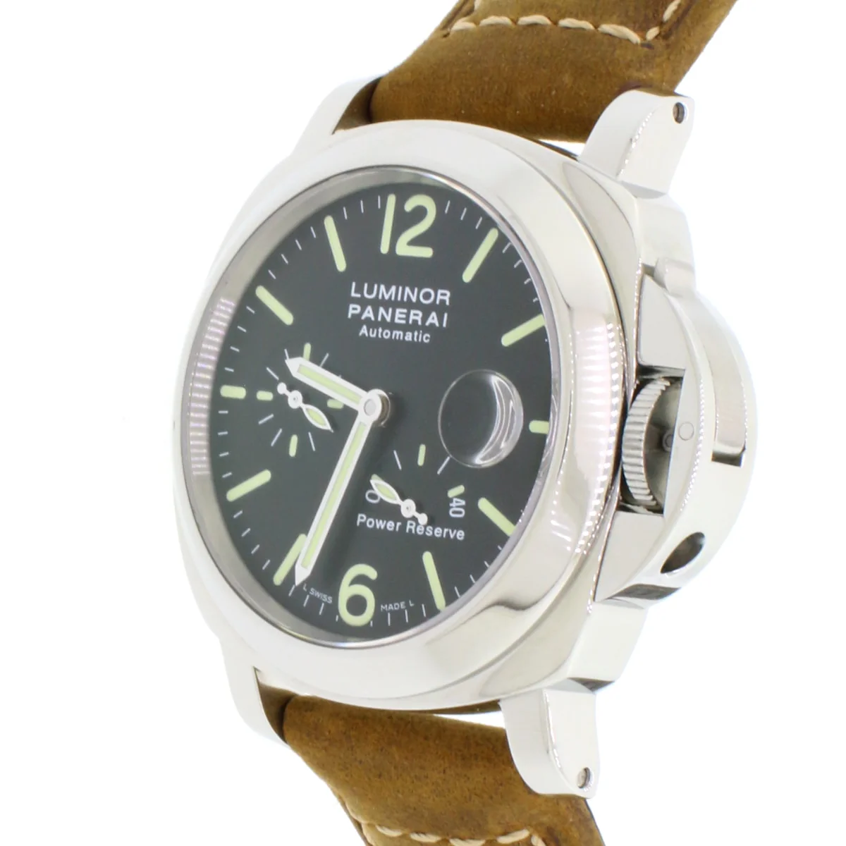 Panerai Luminor Power Reserve 44MM Automatic Stainless Steel Mens Watch PAM00090 Box Papers - Image 3