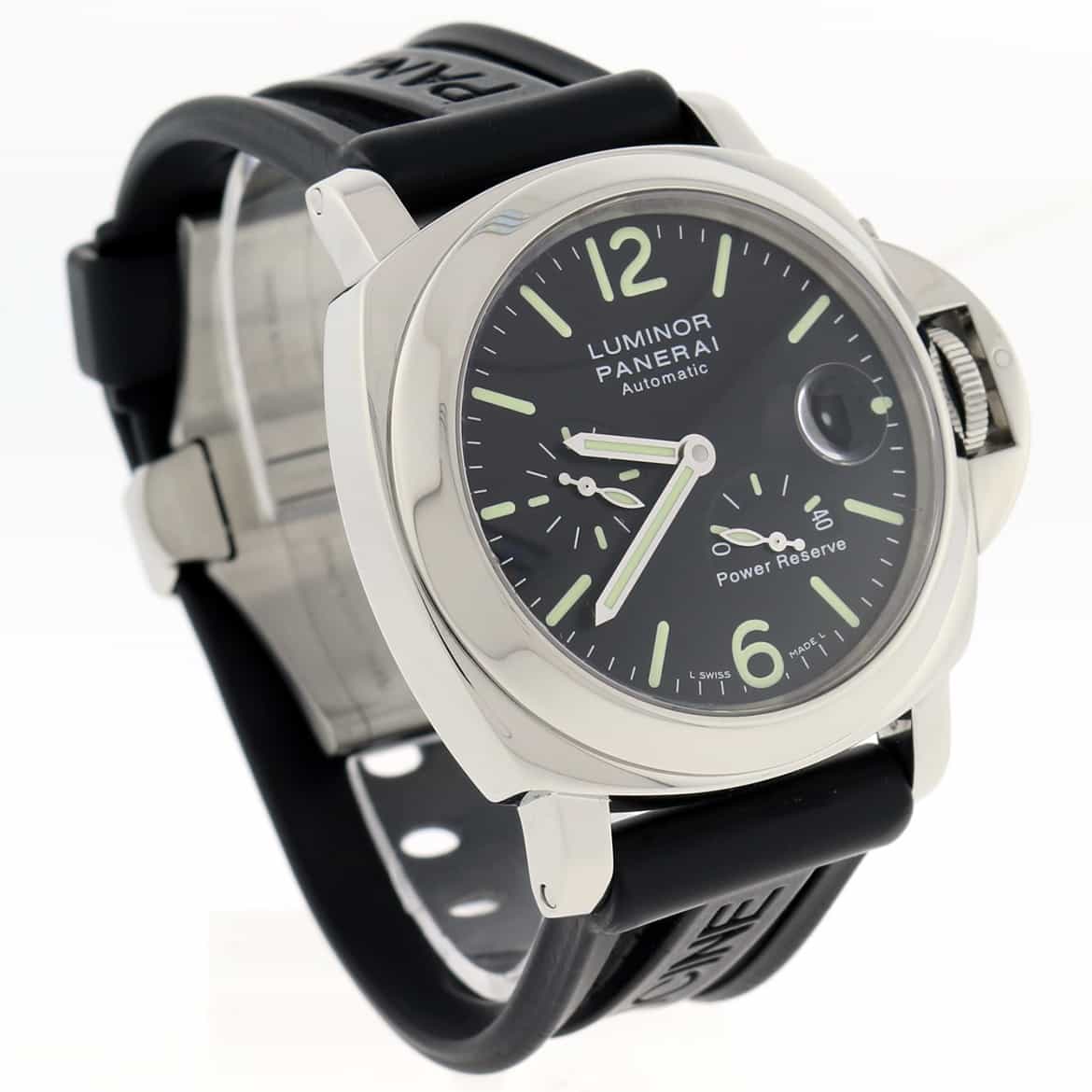 Panerai Luminor Power Reserve 44MM Automatic Stainless Steel Mens Watch PAM00090 - Image 4