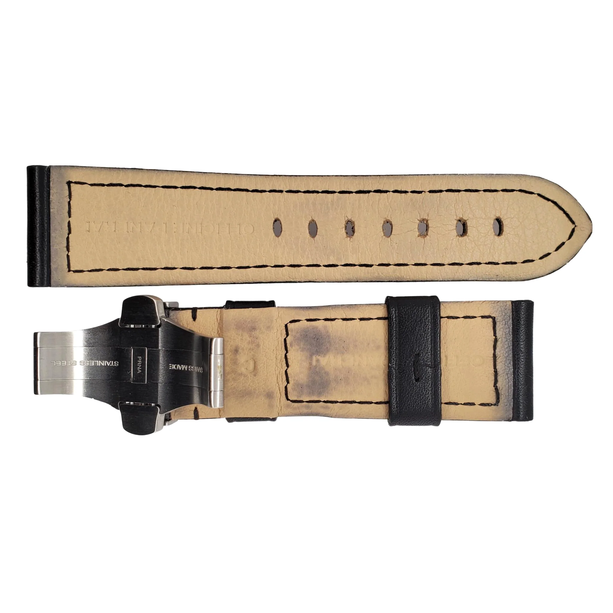 Panerai Officine Black Leather Strap With Deployment Clasp - Image 2