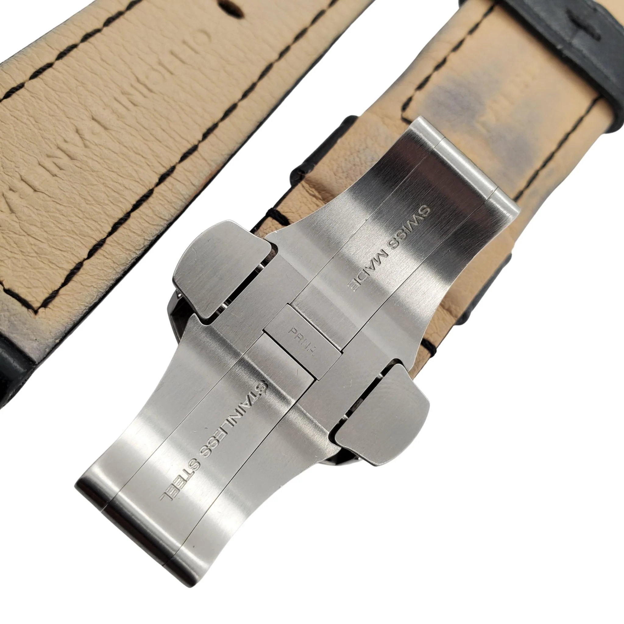 Panerai Officine Black Leather Strap With Deployment Clasp - Image 3