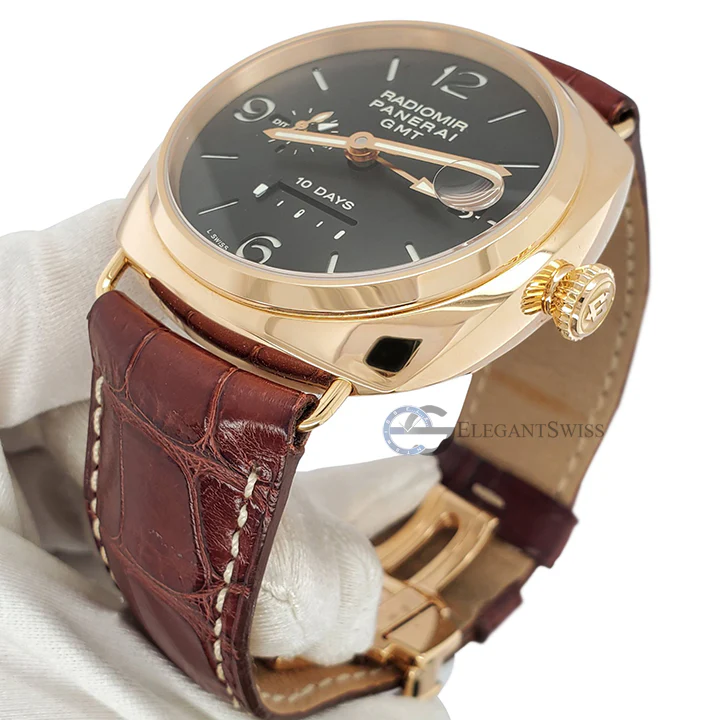 Panerai Radiomir Limited Edition 10-Days GMT Rose Gold Watch PAM00273 Box Papers - Image 6