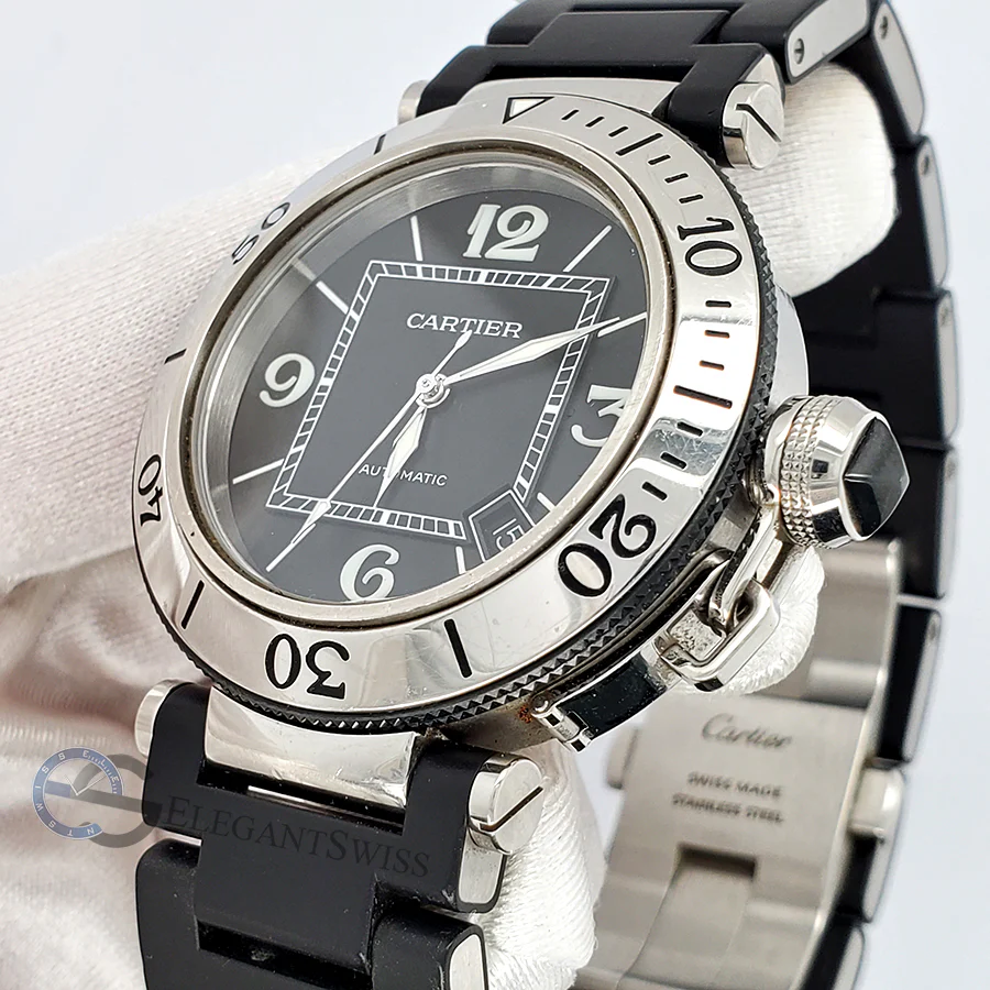 Cartier Pasha 40MM Black Dial Stainless Steel watch 2790 - Image 2