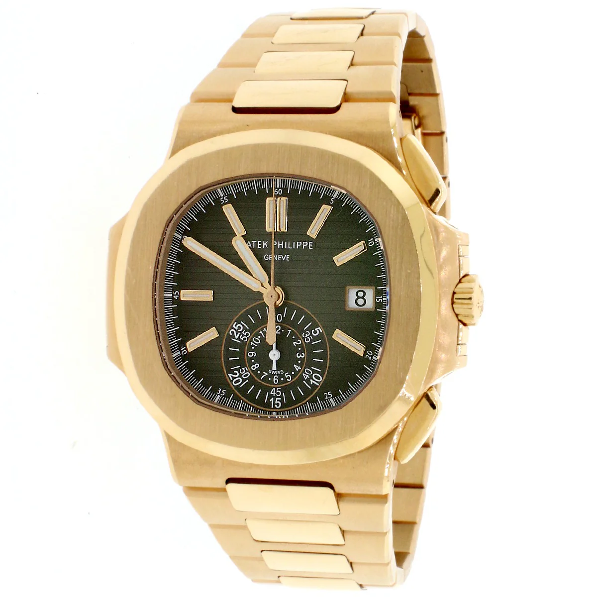 Patek Philippe 5980/1R-001 Rose Gold Nautilus Chronograph Watch Box Papers