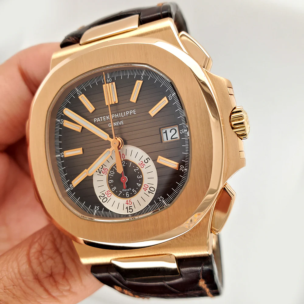 Patek Philippe 5980R Nautilus Chronograph Rose Gold Watch Box Papers 2017 - Image 6