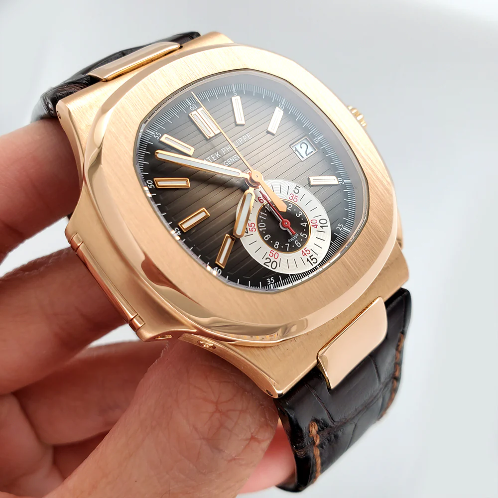 Patek Philippe 5980R Nautilus Chronograph Rose Gold Watch Box Papers 2017 - Image 7