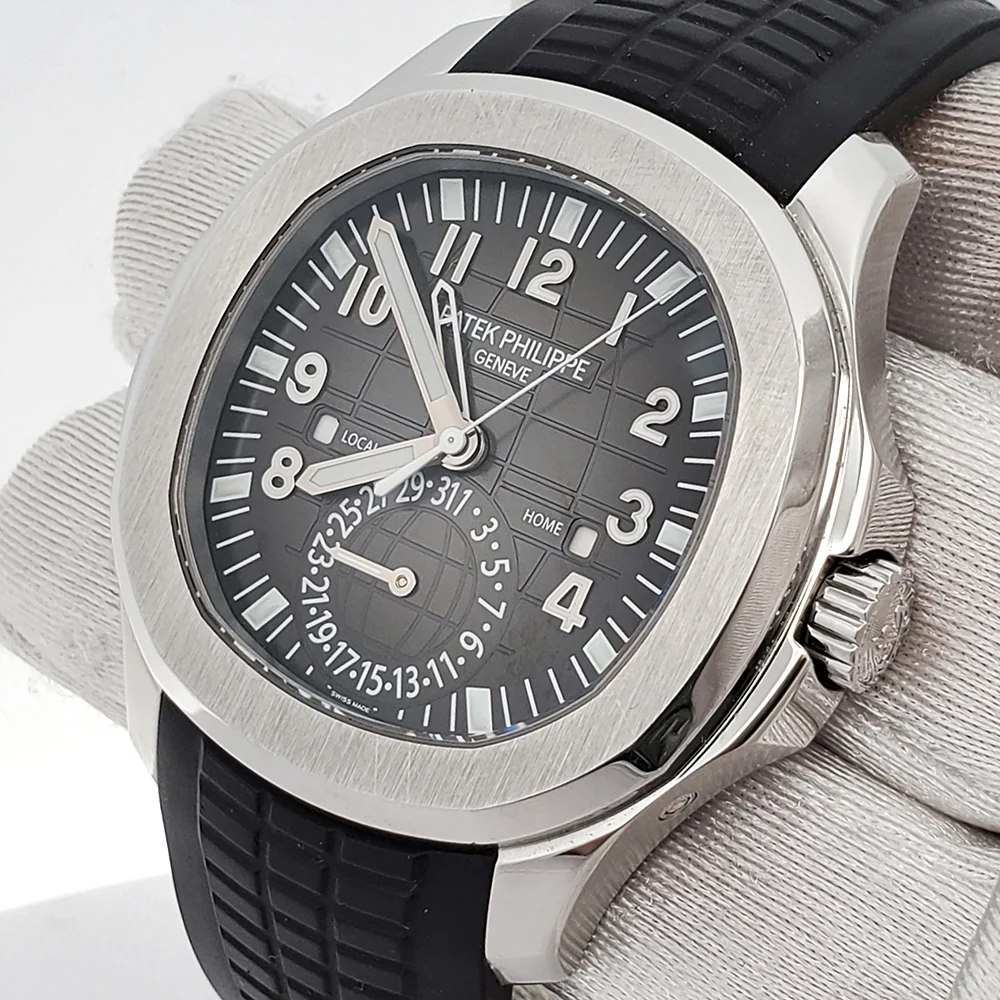 Patek Philippe Aquanaut Travel Time 40.8mm Stainless Steel Watch 5164A-001 Box Papers - Image 2