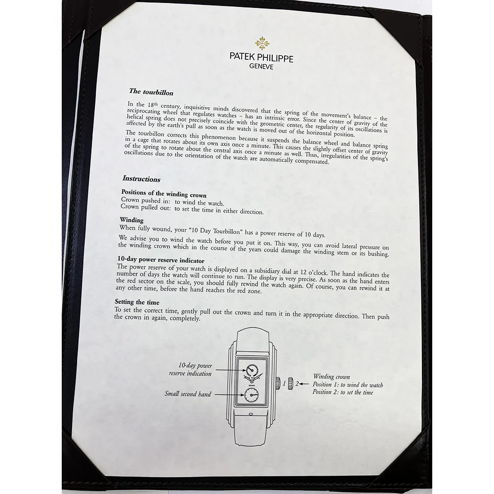 Patek Philippe Grand Complication 5101P-010 10 Day Tourbillon Platinum 2007 Box and Tourbillon Paper Manual Winding 30 x 51 mm Watch - Image 14