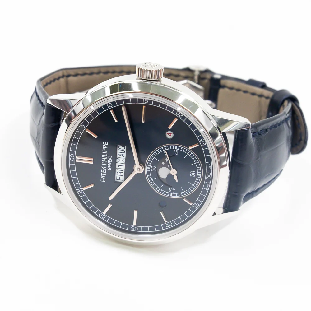 Patek Philippe Grand Complications In-Line Perpetual Calendar Platinum Blue Dial 41.3mm Watch 5236P-001 Box Papers - Image 3