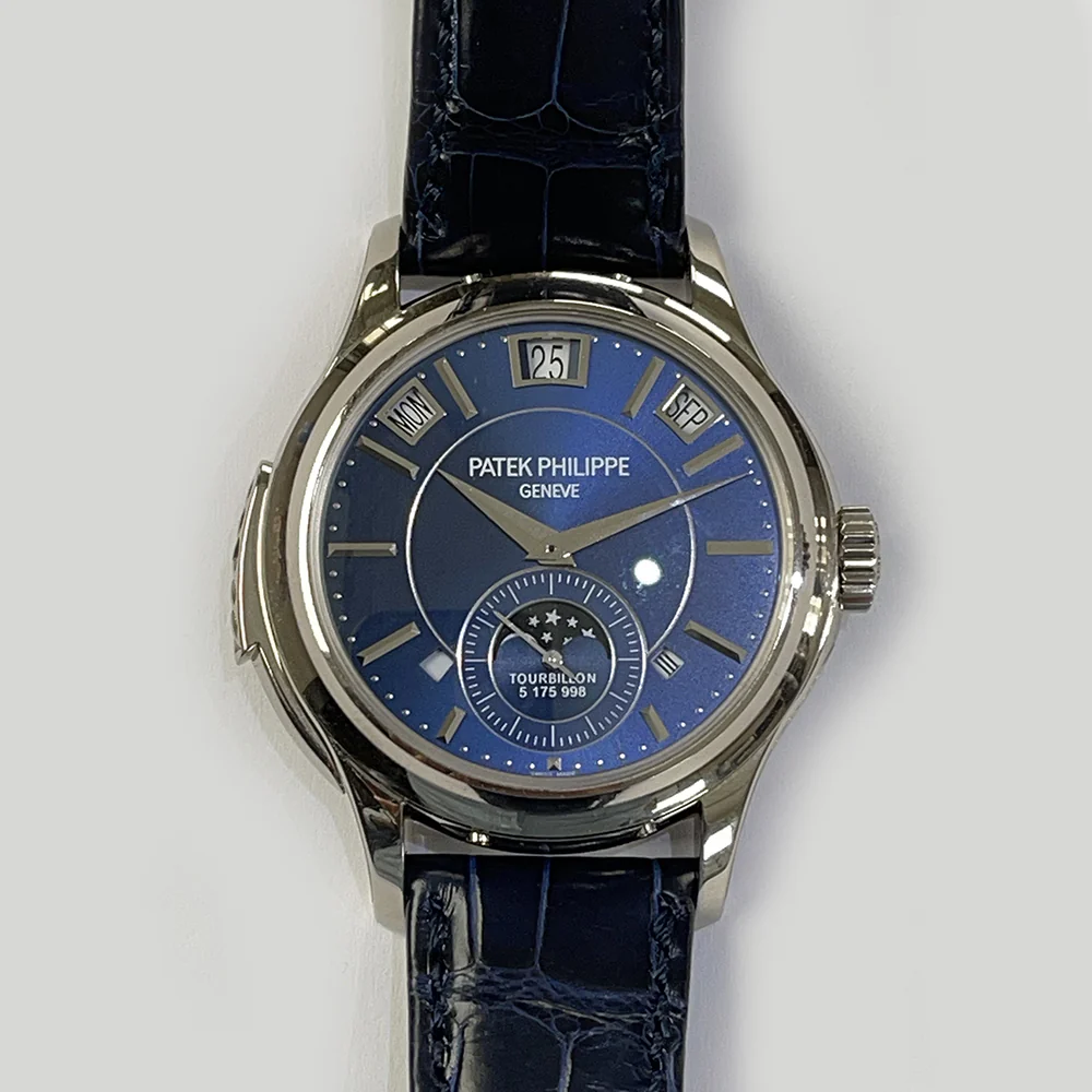 Patek Philippe Minute Repeater Perpetual Calendar 5207G-001 White Gold With Blue Leather Watch Blue Dial 2020 - Image 4