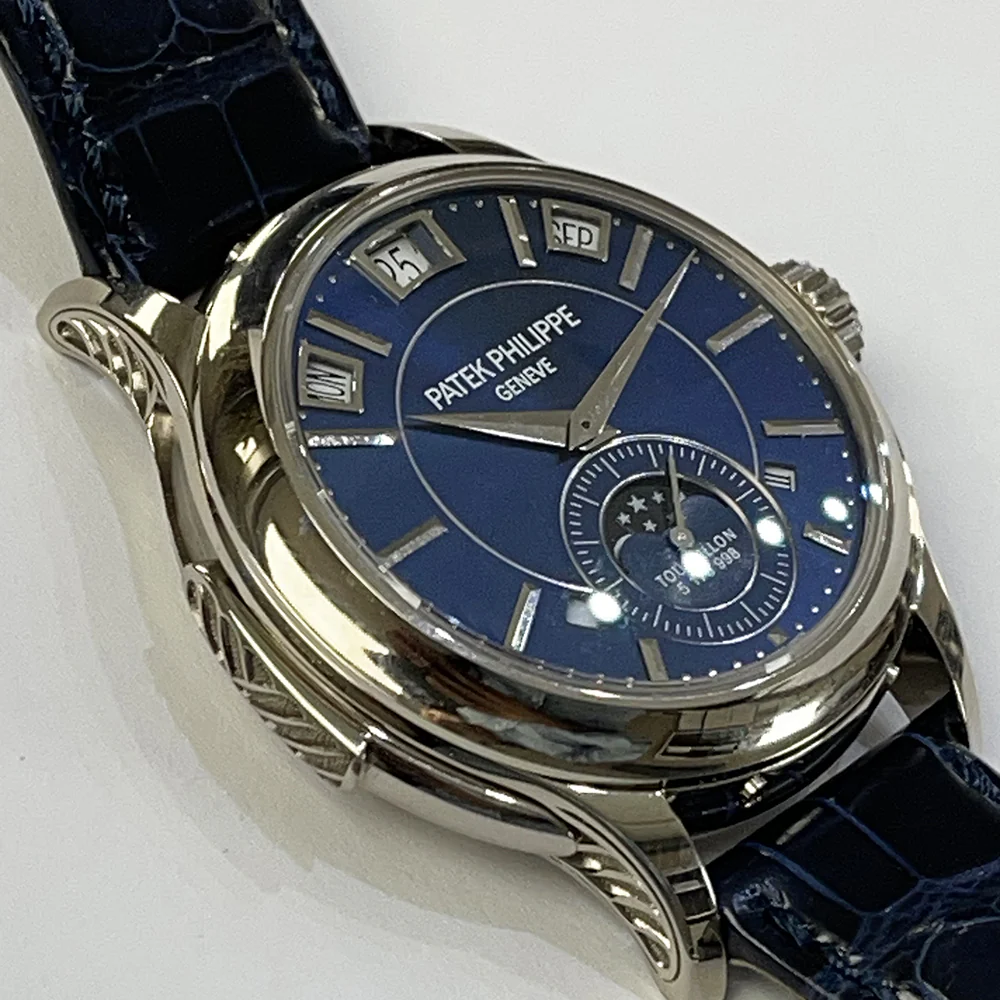 Patek Philippe Minute Repeater Perpetual Calendar 5207G-001 White Gold With Blue Leather Watch Blue Dial 2020 - Image 5