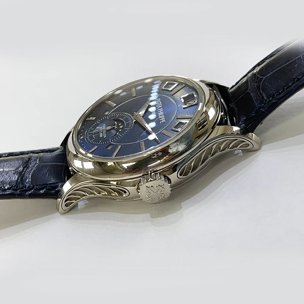Patek Philippe Minute Repeater Perpetual Calendar 5207G-001 White Gold With Blue Leather Watch Blue Dial 2020 - Image 8