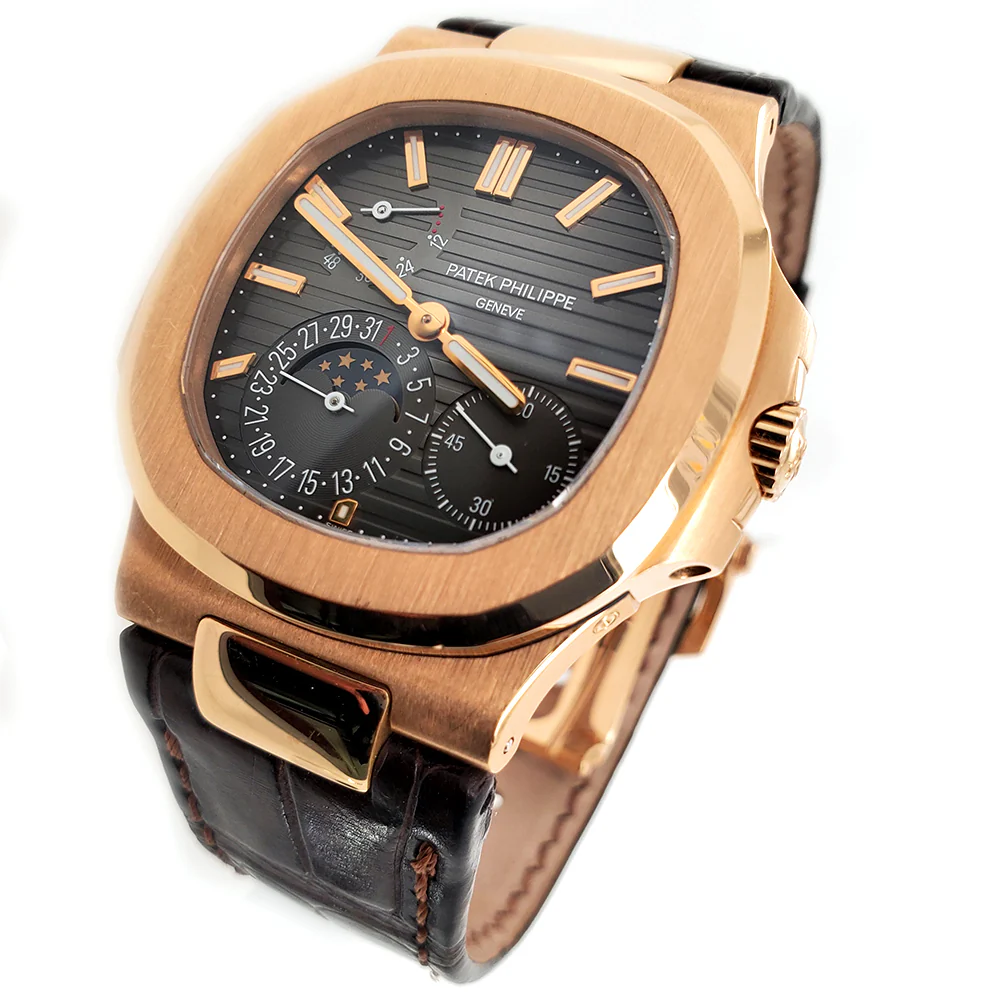 Patek Philippe Nautilus 40mm 18K Rose Gold Watch 5712R-001 Box Papers 2012 - Image 3