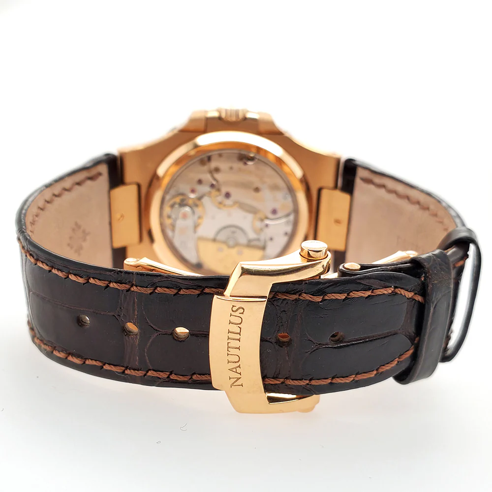 Patek Philippe Nautilus 40mm 18K Rose Gold Watch 5712R-001 Box Papers 2012 - Image 5