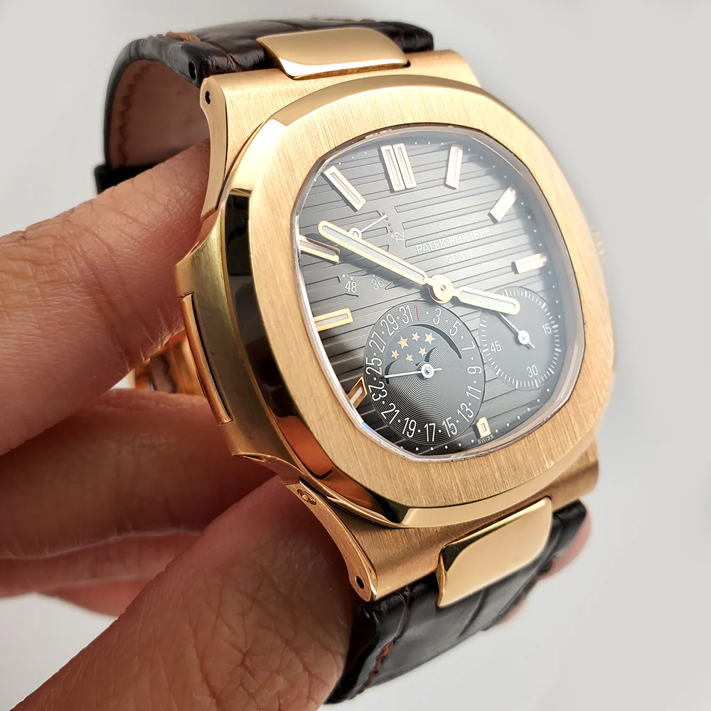 Patek Philippe Nautilus 40mm 18K Rose Gold Watch 5712R-001 Box Papers 2012 - Image 7