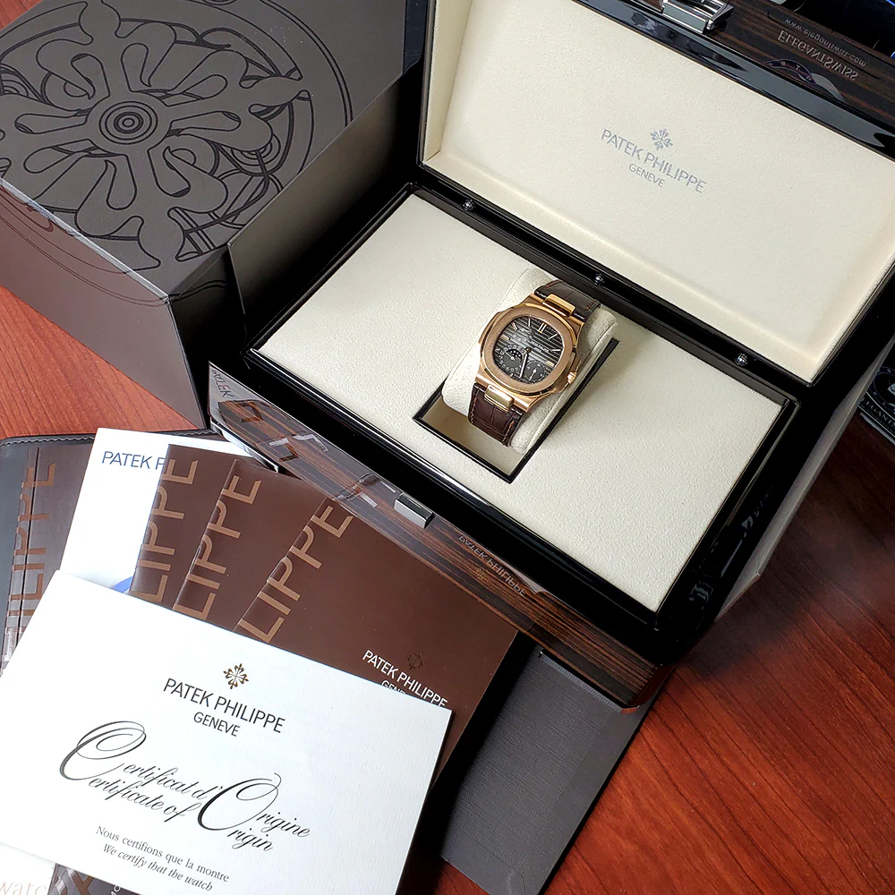 Patek Philippe Nautilus 40mm 18K Rose Gold Watch 5712R-001 Box Papers 2012 - Image 8