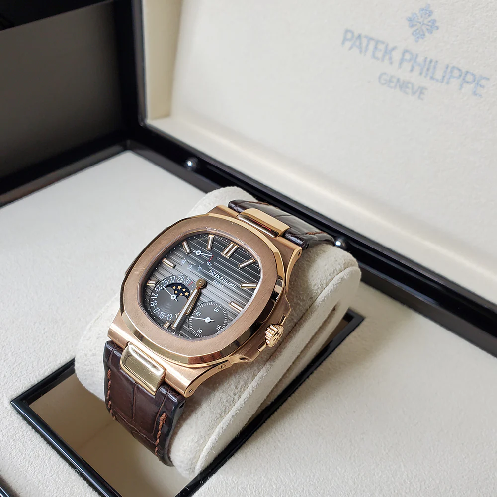 Patek Philippe Nautilus 40mm 18K Rose Gold Watch 5712R-001 Box Papers 2012 - Image 9