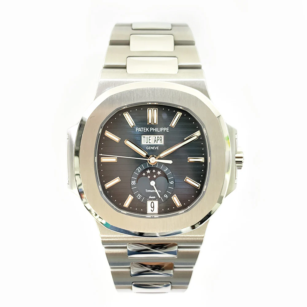 Patek Philippe Nautilus 5726/1A-014 Tiffany Dial Stainless Steel Annual Calendar Automatic 40mm Watch - Image 3