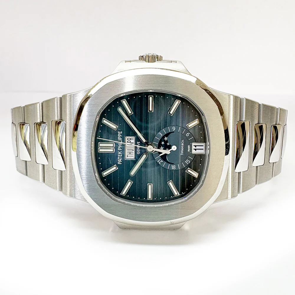 Patek Philippe Nautilus 5726/1A-014 Tiffany Dial Stainless Steel Annual Calendar Automatic 40mm Watch - Image 4