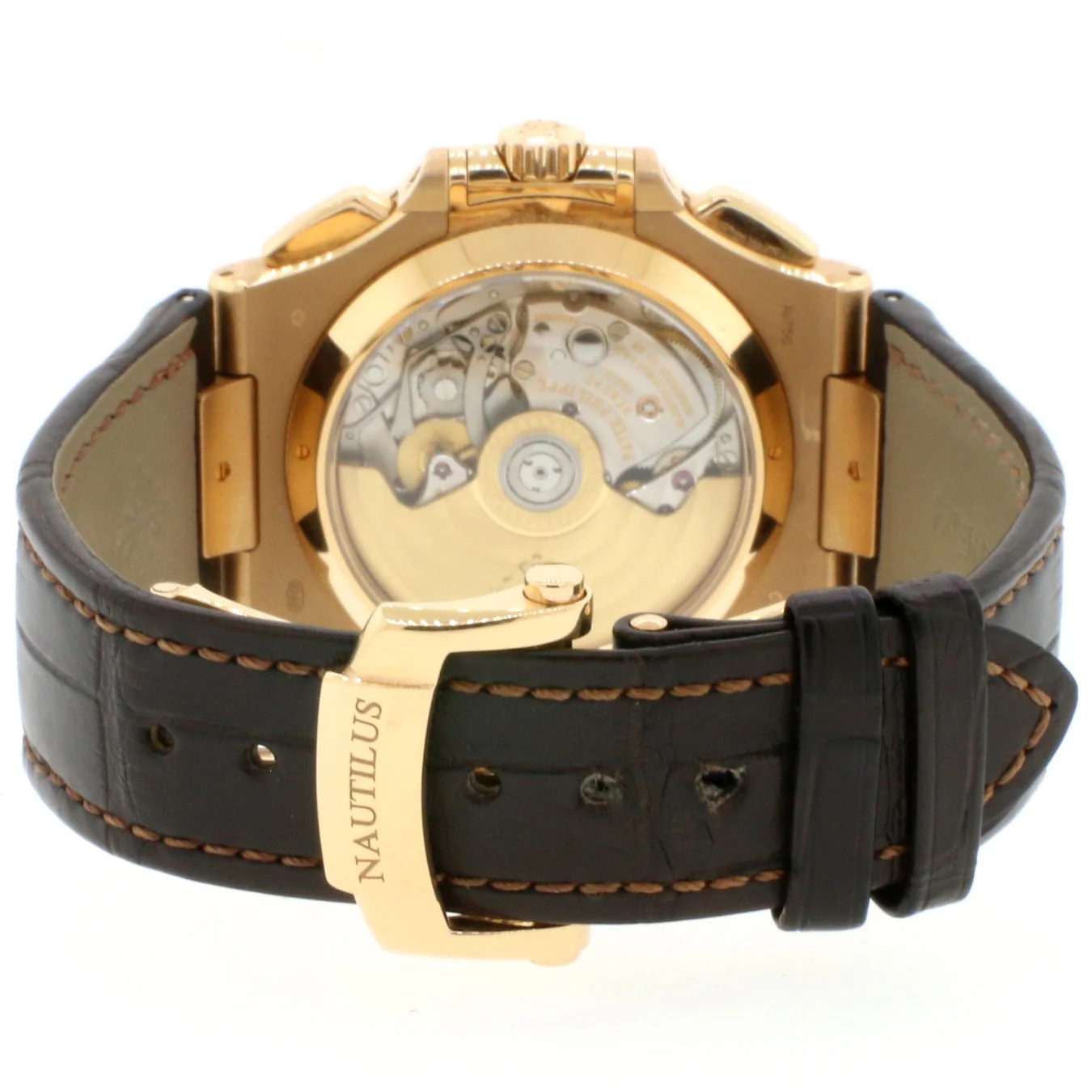 Patek Philippe Nautilus Chronograph Rose Gold Watch 5980R Box Papers - Image 5