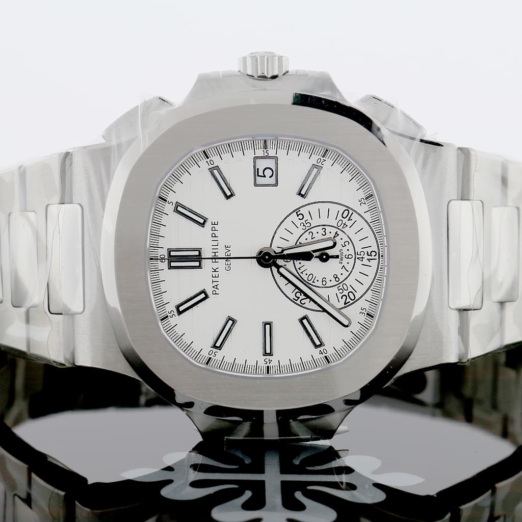 Patek Philippe Nautilus Chronograph White Dial Automatic Stainless Steel Mens Watch 5980/1A-019 - Image 2